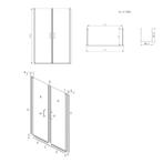 Nisdeur Lacus Giglio Evo Saloon 2 Klapdeuren 90x200 Cm, Ophalen of Verzenden, Nieuw