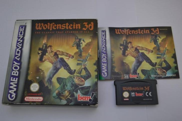 Wolfenstein 3D (GBA UKV CIB), Spelcomputers en Games, Games | Nintendo Game Boy, 1 speler, Zo goed als nieuw, Verzenden