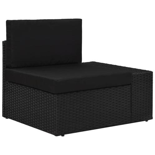 vidaXL Hoekbank met linkerarmleuning sectioneel poly rattan, Tuin en Terras, Tuinsets en Loungesets, Nieuw, Rotan, Verzenden