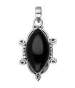 Zilveren Onyx ovaal in massieve zilveren zetting kettingh..., Sieraden, Tassen en Uiterlijk, Kettinghangers, Verzenden, Nieuw