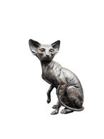 Beeld, Bronze Sphynx Cat Hand-Crafted - 21.5 cm - Brons, Antiek en Kunst