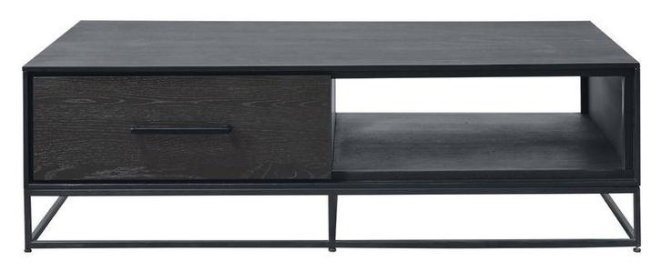Veneta-black-i salontafel 2l+1ov eik.fin.zw., Huis en Inrichting, Tafels | Salontafels, Nieuw, Ophalen of Verzenden