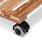 Plantentrolley - vierkant - 30x30 cm - gebeitst dennenhout, Tuin en Terras, Bloempotten, Ophalen of Verzenden, Nieuw