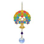 Suncatcher/Zonvanger/Zonnevanger - Levensboom Regenboog - Cr, Huis en Inrichting, Woonaccessoires | Overige, Ophalen of Verzenden