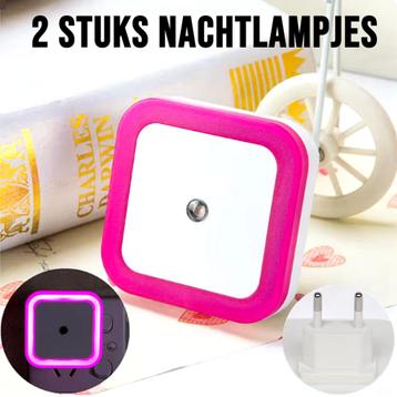 2 Stuks Draadloze Sensor Led Nachtlampjes Bewegingssensor beschikbaar voor biedingen