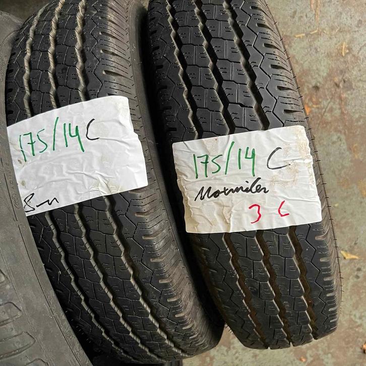 2 x Maxmiler 175-80-14 C Zomerbanden 8mm, Auto-onderdelen, Banden en Velgen, 14 inch, Zomerbanden, 175 mm, Bestelwagen, Gebruikt