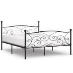 vidaXL Bedframe met lattenbodem metaal zwart 180x200 cm, Eenpersoons, Verzenden, Zwart, Nieuw