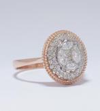 Statement ring - 14 karaat Roségoud - 0.57ct. tw. Diamant, Sieraden, Tassen en Uiterlijk, Antieke sieraden