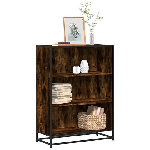 vidaXL Boekenkast 80,5x35x107,5 cm bewerkt hout gerookt, Huis en Inrichting, Kasten | Boekenkasten, Nieuw, Overige houtsoorten