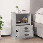 vidaXL Nachtkastjes 2 st 43x36x60 cm betongrijs, Minder dan 45 cm, Verzenden, Nieuw, 55 tot 70 cm