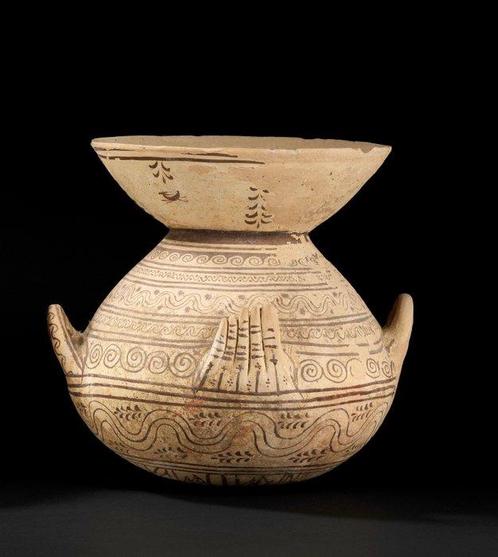 Oud-Grieks Keramiek Daunian Olla. 29x31 cm. Spaans, Verzamelen, Mineralen en Fossielen