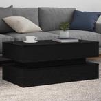 vidaXL Salontafel met LED-verlichting 90x50x40 cm zwart, Huis en Inrichting, Verzenden, Nieuw, Overige houtsoorten, 50 tot 100 cm