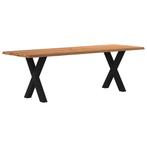 vidaXL Eettafel met natuurlijke rand 240x80x74 cm massief, Huis en Inrichting, Tafels | Eettafels, Verzenden, Nieuw