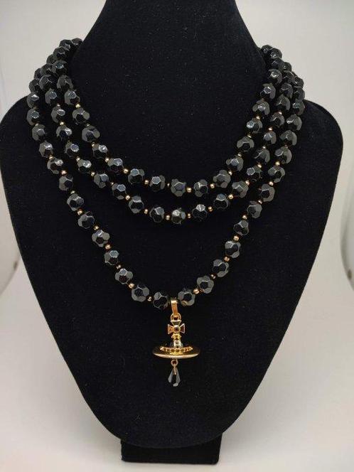 Vivienne Westwood - Verguld - Halsketting - Swarovski zwarte, Antiek en Kunst, Curiosa en Brocante