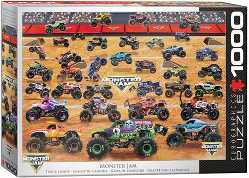 Monster Jam Truck Lineup Puzzel (1000 stukjes) |, Hobby en Vrije tijd, Denksport en Puzzels, Nieuw, Verzenden