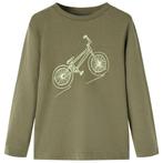 vidaXL Kindershirt met lange mouwen 128 kakikleurig, Verzenden, Nieuw