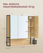 Badkamer Spiegelkast met Verlichtingskabel en Opbergruimte, Huis en Inrichting, Kasten | Overige, Verzenden, Nieuw