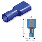 Tirex automotive Vlakstekker BLAUW 6,3 mm geïsoleerd,, Ophalen of Verzenden, Nieuw