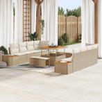 vidaXL Tuin Sofa Set met kussen 11 pcs Beige, Crème 100 x, Verzenden, Nieuw, Rotan