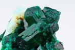 Groot DIOPTASE-kristal met CHRYSOCOLLA op matrix mooie, Verzamelen, Mineralen en Fossielen