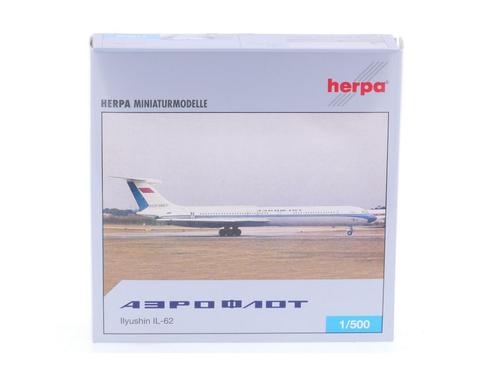 Schaal 1:500 Herpa 514750 Aeroflot Ilyushin IL-62 Reg. CC..., Hobby en Vrije tijd, Modelbouw | Vliegtuigen en Helikopters, Gebruikt