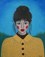 Silvio Mazzotta - La ragazza con il maglione ocra, Antiek en Kunst, Kunst | Schilderijen | Modern