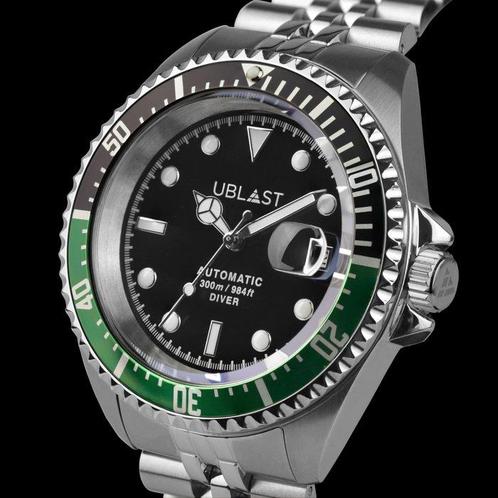Ublast - Diver 30 ATM - UB3D4411BGN - Jubilee Straps - Heren, Sieraden, Tassen en Uiterlijk, Horloges | Heren