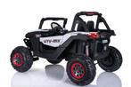 Kinderauto, BEACH BUGGY wit, Mp4 TV scherm, leder, eva, 4WD,, Ophalen of Verzenden, Nieuw