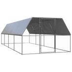 vidaXL Buitenhok voor kippen 3x8x2 m gegalvaniseerd staal, Verzenden, Nieuw