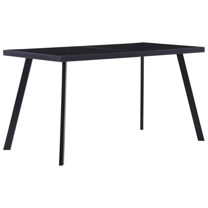Glas tafel 140cm zwart | retourdeal 55% korting, Huis en Inrichting, Tafels | Eettafels, 50 tot 100 cm, 100 tot 150 cm, Rechthoekig