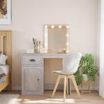 vidaXL Kaptafel met LED-verlichting 90x42x132,5 cm grijs, Huis en Inrichting, Verzenden, Nieuw