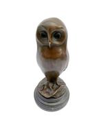 sculptuur, Young owl - 25 cm - Brons, Marmer, Antiek en Kunst
