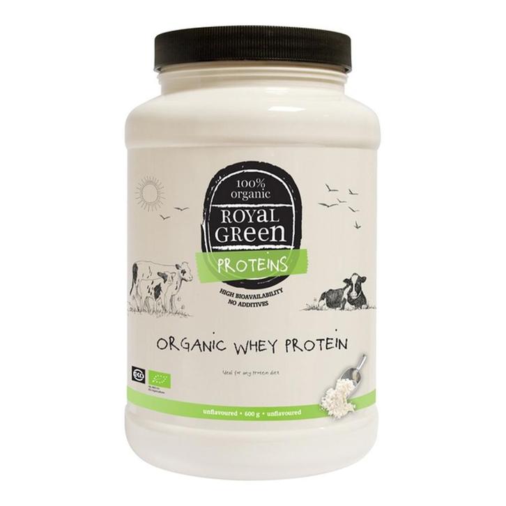 Royal Green Organic Whey Protein  600 gram Royal Green, Sport en Fitness, Gezondheidsproducten en Wellness, Overige typen, Nieuw