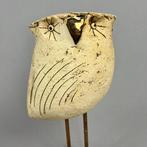 Ewa Budzowska - sculptuur, big -OWL- decorated by 24 carat