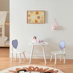 Kindertafel met 2 kinderstoelen Siljan wit en lila [en.casa], Kinderen en Baby's, Kinderkamer | Tafels en Stoelen, Verzenden, Nieuw