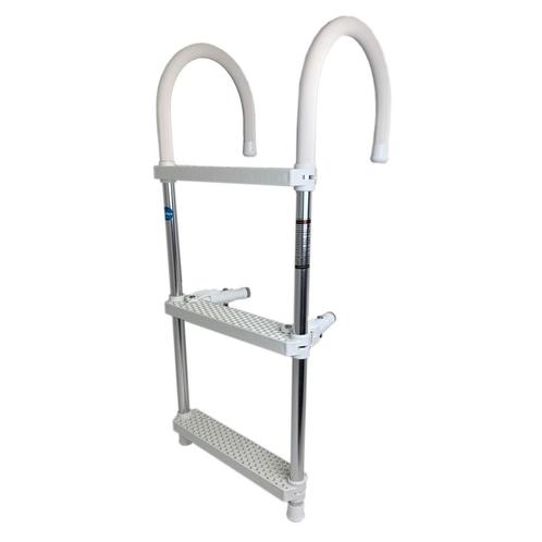 Zwemtrap, aluminium haaktrap, 3 treden, lengte 86cm, Watersport en Boten, Accessoires en Onderhoud, Nieuw, Ophalen of Verzenden