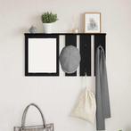 vidaXL Wandgemonteerde kapstok met plank Zwart eiken 85 x 10, Huis en Inrichting, Woonaccessoires | Wandplanken en Boekenplanken