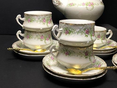Vieux Paris - Koffie- en theeservies - Porselein, Antiek en Kunst, Antiek | Glas en Kristal