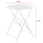 Bistroset Caprile metaal tuintafel met 2 tuinstoelen wit, Tuin en Terras, Verzenden, Nieuw