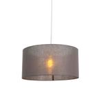 Landelijke hanglamp wit met grijze kap 50 cm - Combi 1, Huis en Inrichting, Lampen | Hanglampen, Nieuw, Overige stijlen