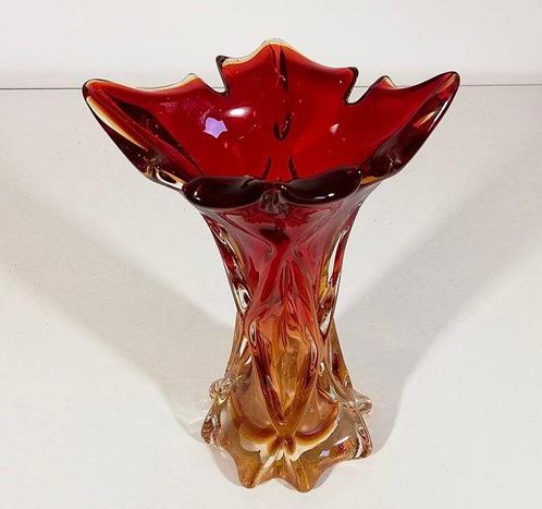 Vaas - Murano-stijl 1960 - Ondergedompeld glas, Antiek en Kunst, Curiosa en Brocante
