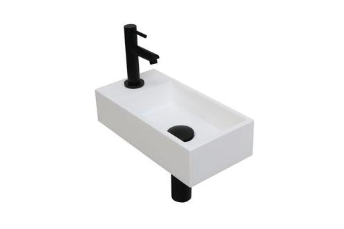 Versus Waskom | Kraanplateau Rechts | Mat Wit | 1 Kraangat, Huis en Inrichting, Badkamer | Badkamermeubels, Minder dan 25 cm, Nieuw