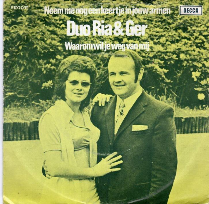 Duo Ria en Ger - Neem Me Nog Een Keertje In Jouw Armen +..., Cd's en Dvd's, Vinyl | Nederlandstalig
