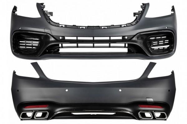 Bodykit Bumper set W222 S63 AMG look Facelift Black, Auto-onderdelen, Carrosserie en Plaatwerk, Ophalen of Verzenden