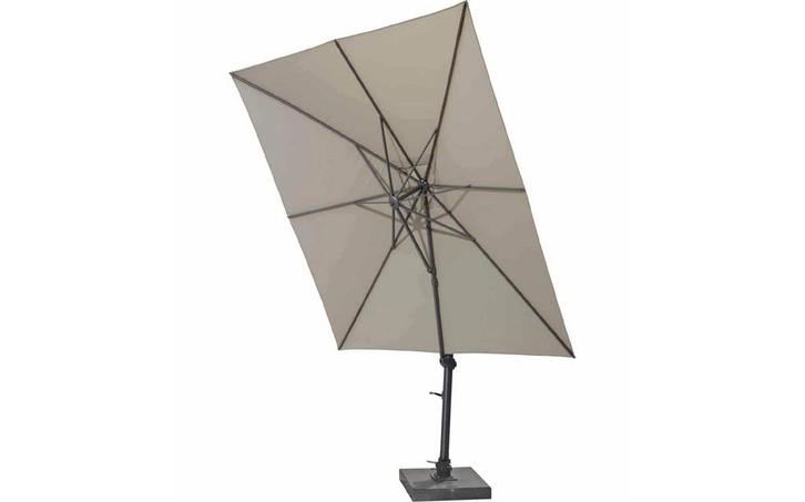 4 Seasons Outdoor Siesta parasol 300 x 300 cm taupe,, Tuin en Terras, Tuinsets en Loungesets, Ophalen of Verzenden