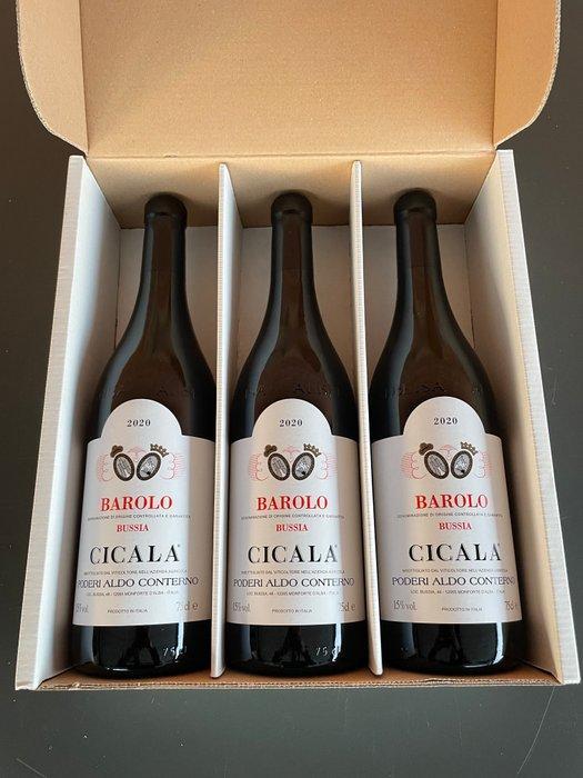 2020 Poderi Aldo Conterno, Cicala - Barolo DOCG - 3 Flessen, Verzamelen, Wijnen