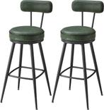 2x Barkruk met draaibare stoel - met rugleuning - metaal, Verzenden, Nieuw