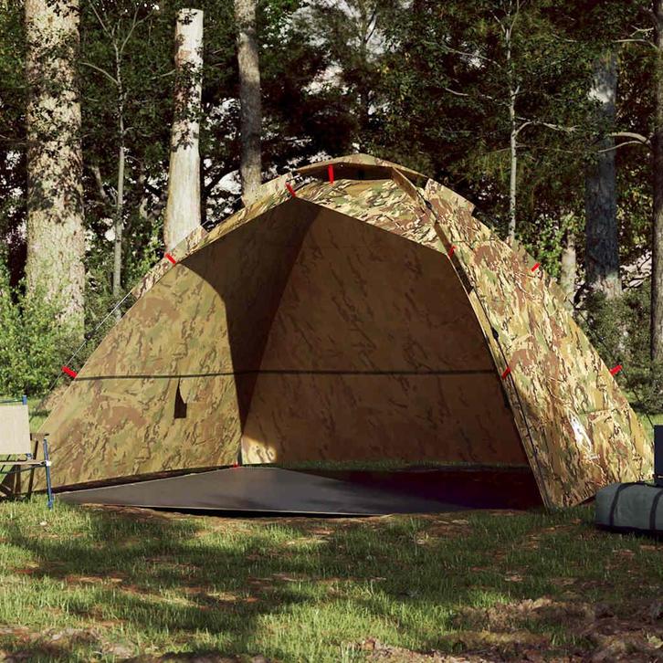 vidaXL Tent 4-persoons snelontgrendeling camouflage, Caravans en Kamperen, Tenten, Nieuw, tot en met 2, Verzenden