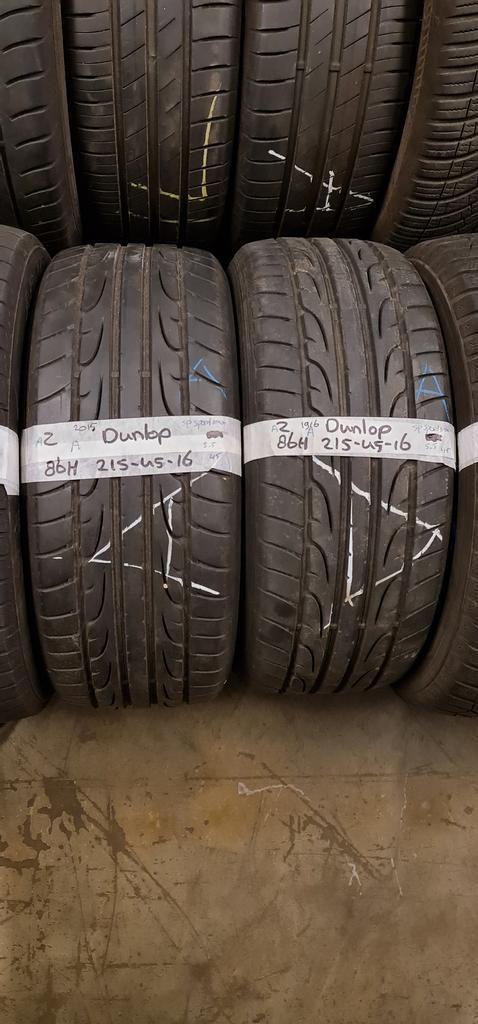 2x 215-45-16 Dunlop Zomer 5.5mm €35 Per Band 215 45 16, Auto-onderdelen, Banden en Velgen, 16 inch, Zomerbanden, 215 mm, Personenwagen