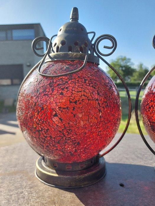 Lamp (2) - glas en metaal, Diversen, Kerst